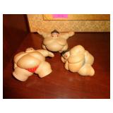 SET OF 3 ASIAN FIGURES
