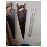 HAND SAWS AND LEVEL