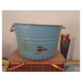 HAND PAINTED METAL BUCKET