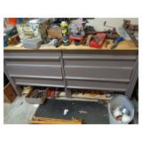 8 DRAWER WOOD WORKBENCH WITH VISE