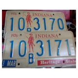 TWO 1976 LICENSE PLATES