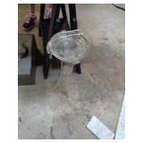 LUCITE & GLASS ASHSTAND
