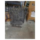 FIREPLACE GRATE AND CAST IRON PIECES