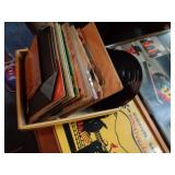 BOX OF 45 RPM RECORDS