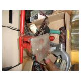 BOX LOT OF TOOLS SAWS & TIN SNIPS