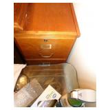 TWO DRAWER WOOD FILING CABINET