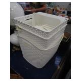 WHITE ORGANIZER BASKETS WHITE ORGANIZER BASKETS