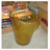 AMBER GLASS PITCHER AMBER GLASS PITCHER