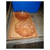 HAZEL ATLAS PINK GLASS BOWLS HAZEL ATLAS PINK GLASS BOWLS