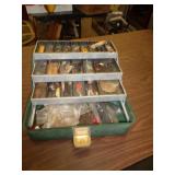 METAL TACKLE BOX W TACKLE METAL TACKLE BOX W TACKLE