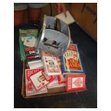 LOT OF PLAYING CARDS & MANUAL SHUFFLER LOT OF PLAYING CARDS & MANUAL SHUFFLER