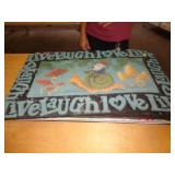 18X30 HEAVY RUBBER MAT - LIVE, LAUGH, LOVE 18X30 HEAVY RUBBER MAT - LIVE, LAUGH, LOVE