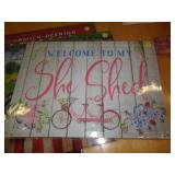 12X17 METAL SIGN - SHE SHED 12X17 METAL SIGN - SHE SHED