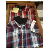 2 - GIRLS FLANNEL SHIRTS W HOOD SZ LG 2 - GIRLS FLANNEL SHIRTS W HOOD SZ LG
