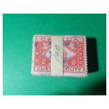 100 - CANADA TWO CENT DUTY STAMPS 100 - CANADA TWO CENT DUTY STAMPS