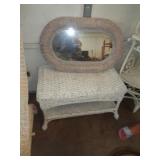 WICKER MIRROR & TABLE / LW WICKER MIRROR & TABLE / LW