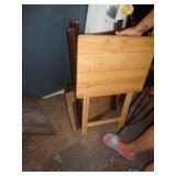 3 - MISMATCHED WOOD TV TABLES / LW 3 - MISMATCHED WOOD TV TABLES / LW
