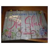 12X17 METAL SIGN - SHE SHED 12X17 METAL SIGN - SHE SHED