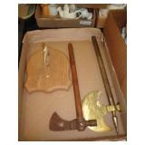PEACE PIPE / HAND AXE / ANTLER HANGER PEACE PIPE / HAND AXE / ANTLER HANGER