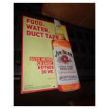SMALL METAL WHISKEY ADV SIGN SMALL METAL WHISKEY ADV SIGN
