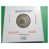 1901 BARBER DIME 1901 BARBER DIME