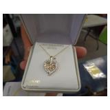 14KT GOLD OVER SILVER PENDANT & NECKLACE 14KT GOLD OVER SILVER PENDANT & NECKLACE