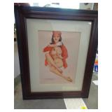 1970'S SIGNED VARGAS PRINT 14X17 1970'S SIGNED VARGAS PRINT 14X17