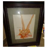 1970'S SIGNED VARGAS PRINT 14X17 1970'S SIGNED VARGAS PRINT 14X17