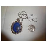 NECKLACE - GERMAN SILVER - LAPIS