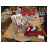 XMAS WREATH , DEER & PILLOW