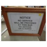 13X16 FRAMED BAR SAYING