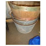 GALVANIZED BUCKETS & WOOD BASKETS