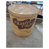 CHARLES CHIPS TIN - 9" T