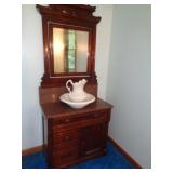WASH STAND MARBLE TOP / SEE DESCR*