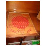 VINTAGE FRAMED CHINESE CHECKER / SEE DESCR