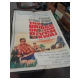 1963 MOVIE POSTER - BRIDGE ON THE RIVER KWAI