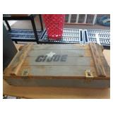 EMPTY WOOD AMMO BOX W GI JOE LOGO