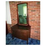 ANTIQUE DRESSER / 34" W X 67"T / SEE DESCR