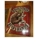 12X17 METAL SIGN - BEAR