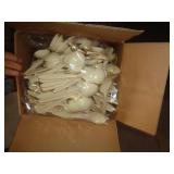 BOX OF PLASTIC SPOONS