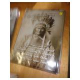 12X17 METAL SIGN - NATIVE AMERICAN
