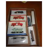 SMALL PLASTIC CARS & TRAIN CARS
