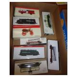 SMALL PLASTIC CARS & TRAIN CARS