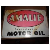 8" X 12" METAL - AMALIE MOTOR OIL SIGN