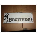 3" X 8 1/4" METAL - BROWNING GUNS SIGN