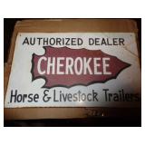 7.5" X 12" METAL - CHEROKEE HORSE TRAILERS SIGN