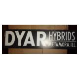 4 1/4" X 15 3/4" METAL - DYAR HYBRIDS SIGN