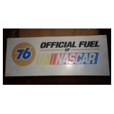 6 1/4" X 16" METAL - 76 FUEL / NASCAR SIGN