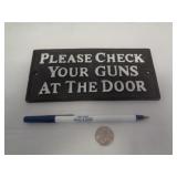 HEAVY MADE CAST IRION - SIGN