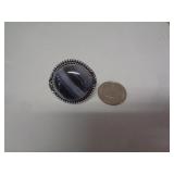 RING - GERMAN SILVER - MULTI ONYX - SZ 6